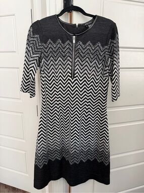 Etcetera Chevron Patterned Sweater Dress